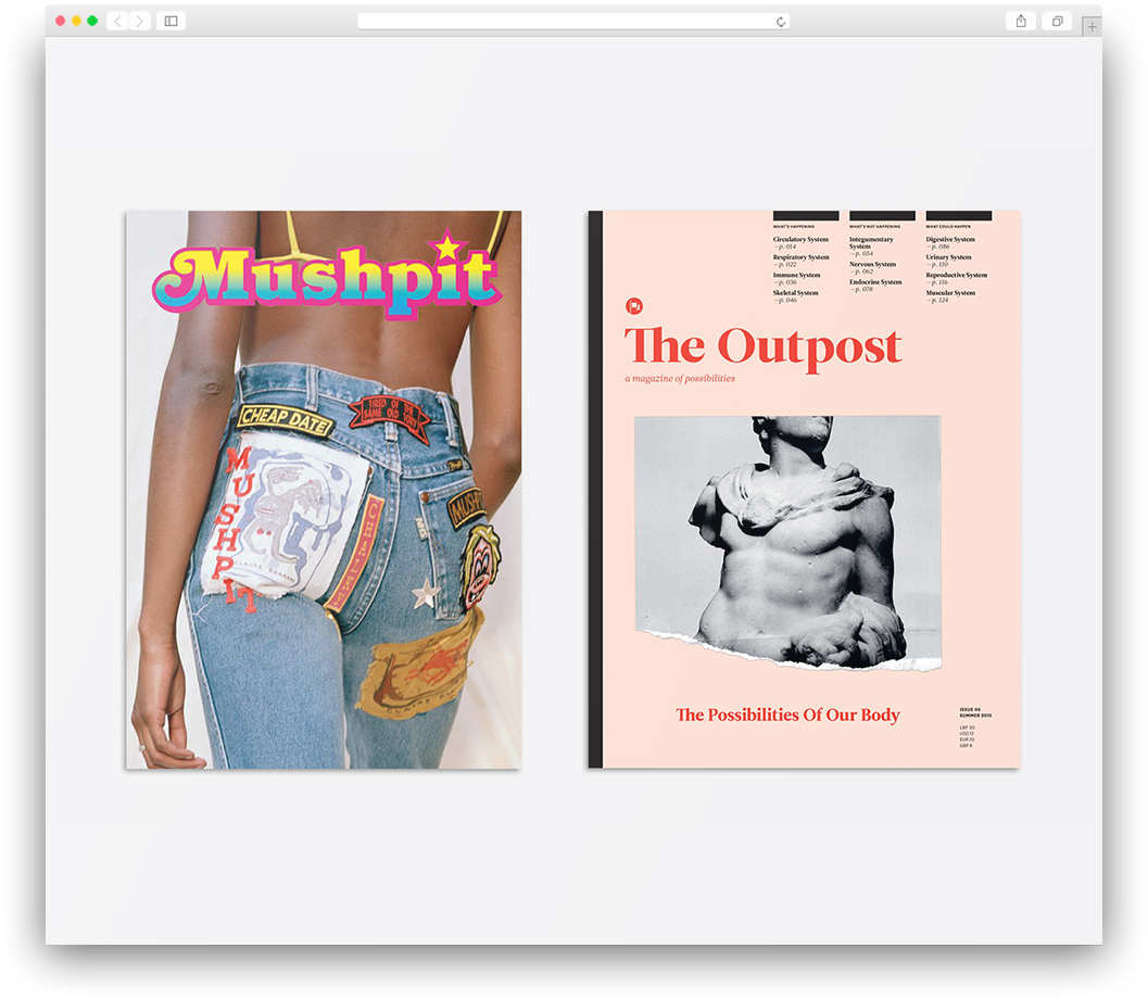 Mushpit and The Outpost magazines